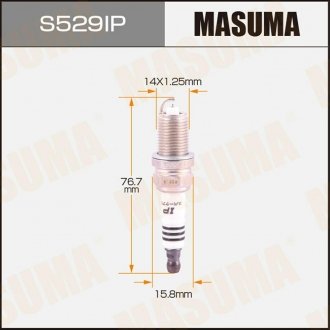 Свеча зажигания IRIDIUM+PLATINUM (IFR6T11) MASUMA S529IP