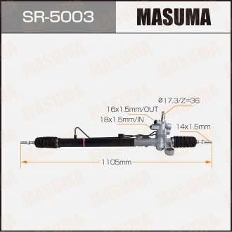 Фото автозапчастини рейка рульова ACCORD/2400cc. KY. 2.4EX-G. K24Z3. USALHD (ГУР) (SR-5003) MASUMA SR5003