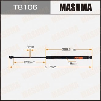 Фото автозапчастини амортизатор багажника L=517mm MASUMA T8106