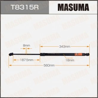 Фото автозапчасти амортизатор багажника L=560mm MASUMA T8315R