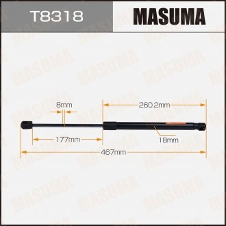 Фото автозапчастини амортизатор багажника L=467mm MASUMA T8318