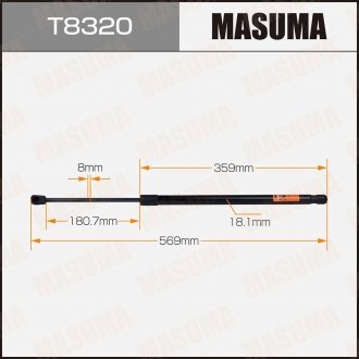 Фото автозапчасти амортизатор багажника L=569mm MASUMA T8320