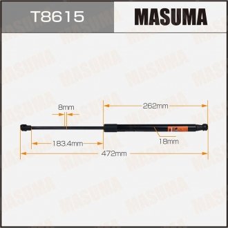 Фото автозапчастини амортизатор багажника L=472mm MASUMA T8615