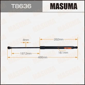 Фото автозапчастини амортизатор багажника L=486mm MASUMA T8636