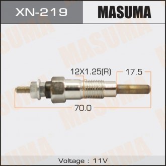 Свеча накаливания SD23,SD25 MASUMA XN219