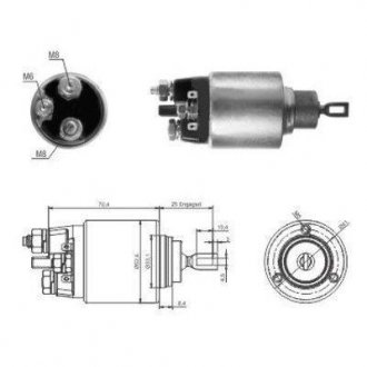 Фото автозапчастини meatdoria db втягуюче реле стартера 124 t-model 300 te 4-matic -93, s-class (w126) 260 se (126.020) -91 MEAT & DORIA 46061