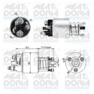 Фото автозапчасти соленоїд стартера MEAT & DORIA 46281