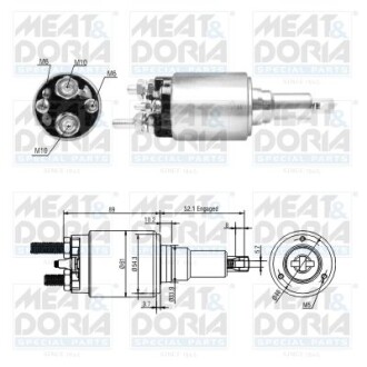 Фото автозапчастини meatdoria daf втягивающее реле стартера MEAT & DORIA 46290