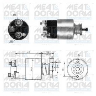 Фото автозапчасти соленоїд стартера MEAT & DORIA 46317 (фото 1)