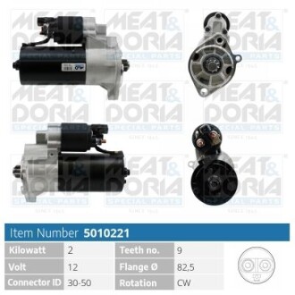 Фото автозапчастини meatdoria vw стартер vw lt 28-35 ii (2db, 2de, 2dk) 2.5 tdi 99-06 MEAT & DORIA 5010221