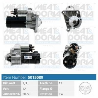 Фото автозапчасти meatdoria renault стартер trafic 1.9d -01, kango 1.9d 97- MEAT & DORIA 5015089