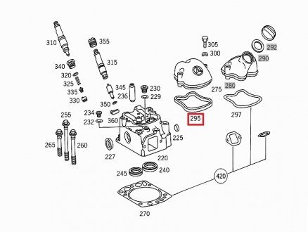 Прокладка клапанной крышки Mercedes OM402-422 металл Mercan-Consan 01.120.401+