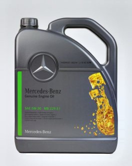 Фото автозапчастини олива моторна MB 229.51 5W30, 5л. MERCEDES-BENZ 000989940213ALEE