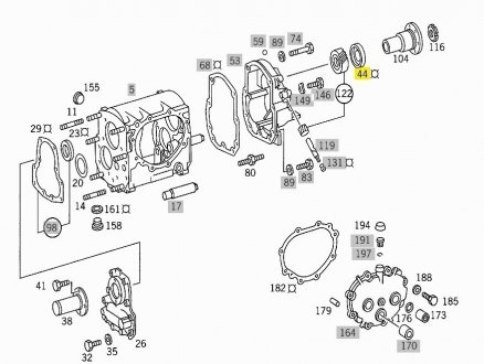 Фото автозапчастини сальник хвостовика КПП Mercedes 508D MERCEDES-BENZ 0089975047 (фото 1)