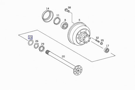 Фото автозапчасти прижимная шайба ступицы Mercedes 608D-814 задн MERCEDES-BENZ 314 356 00 52