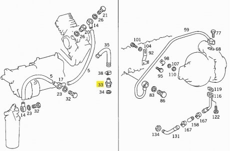 Фото автозапчасти штуцер компрессора Mercedes 814 OM366 MERCEDES-BENZ 366 134 00 56