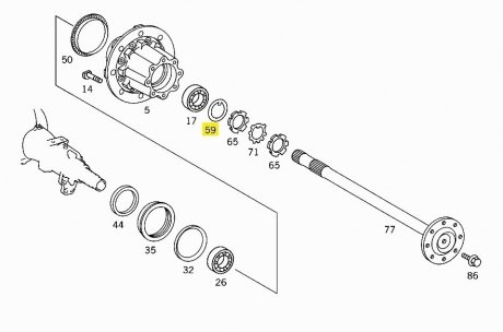 Фото автозапчасти прижимная шайба ступицы Mercedes Atego 823 перед MERCEDES-BENZ 6753560052