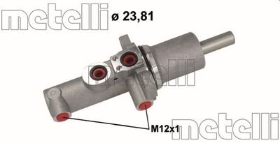 Фото автозапчасти циліндр гальмівний головний Metelli 05-1145