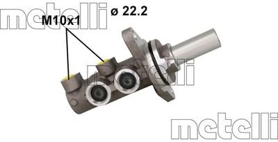 Фото автозапчасти цилиндр тормозной (главный) Toyota Rav4 III/IV 06- Metelli 05-1165