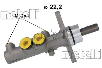 Фото автозапчастини циліндр гальмівний (головний) Audi A1/Seat Ibiza/Skoda Fabia/Roomster 08-15/Rapid 12-19/Volkswagen Polo V 09- Metelli 051186