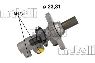 Фото автозапчасти головний гальмівний циліндр Metelli 051216