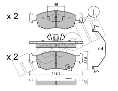 Фото автозапчасти klocki ham.przod fiat Metelli 2202746