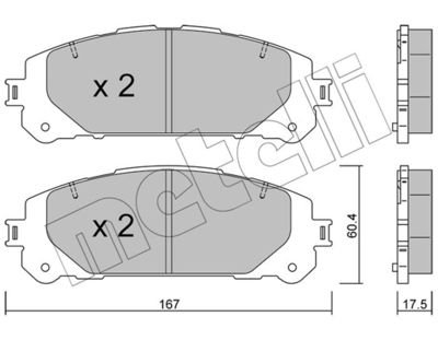 Фото автозапчасти колодки гальмівні (передніі) Toyota Rav4 20-/Highlander 19-/Kluger 21-/Suzuki Across 20- Metelli 2213670