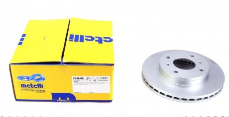 Диск гальмівний (передній) Nissan Almera 00-06/Primera 90-99 (257x22) (з покриттям) (вентильований) Metelli 23-0249C