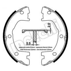 Фото автозапчастини гальмівні колодки ручного гальма Metelli 53-0077