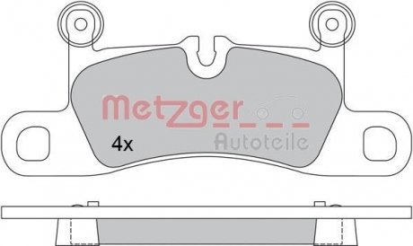 Колодки гальмівні (задні) Porsche Cayenne/VW Touareg 10- METZGER 1170523 (фото 1)