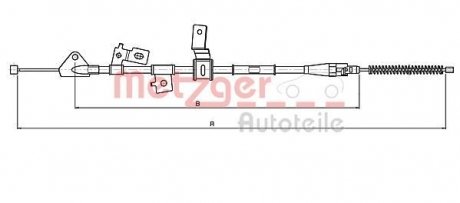 Трос ручного гальма METZGER 175070 (фото 1)
