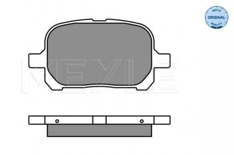 Комплект тормозных колодок передняя LEXUS RX; TOYOTA CAMRY, PREVIA II 2.0D-3.5H 06.91-10.15 MEYLE 025 235 1317