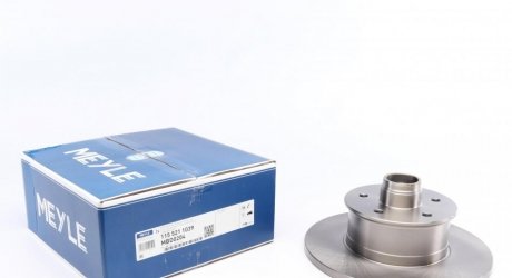 Тормозной диск передняя левая/правая FORD TOURNEO CUSTOM V362; Volkswagen TRANSPORTER III 1.6-2.0DH 05.79- MEYLE 115 521 1039 (фото 1)