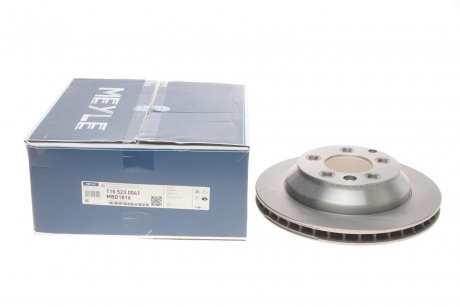 Тормозной диск задняя левая/правая AUDI Q7; PORSCHE CAYENNE; Volkswagen TOUAREG 3.0-6.0D 09.02- MEYLE 115 523 0041 (фото 1)