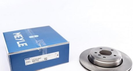 Тормозной диск задняя левая/правая BMW 5 (E60), 5 (E61), 6 (E63), 6 (E64) 2.0-3.0D 12.01-12.10 MEYLE 315 523 0047 (фото 1)