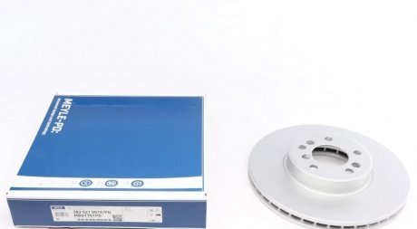 Тормозной диск передняя левая/правая (высокоуглеродистая; с винтами) BMW X3 (E83), X5 (E53) 3.0/3.0D/4.4 01.00-08.11 MEYLE 383 521 0019/PD
