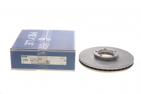 Тормозной диск передняя левая/правая FORD TRANSIT, TRANSIT TOURNEO 2.0-2.9 01.91-12.00 MEYLE 715 521 7009 (фото 1)