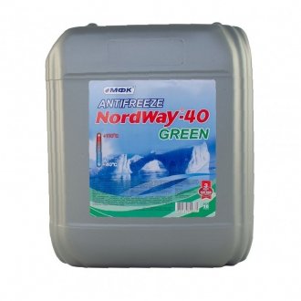 Фото автозапчастини антифриз NordWay-40 GREEN, 9,3кг МФК 4820250120442