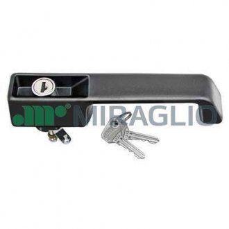 Дверна ручка права (зовнішній, із ключами, із замком, чорна) IVECO DAILY I 01.78-12.89 MIRAGLIO 80/264 (фото 1)