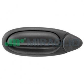 Дверна ручка задній права (зовнішній, із ключами, із замком, чорна) FIAT MULTIPLA 04.99-06.10 MIRAGLIO 80/468