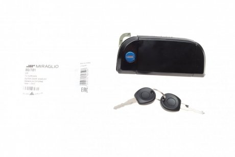 Ручка двери (передней/снаружи) (правый) Volkswagen T4 90-03 (с ключом) MIRAGLIO 80/781 (фото 1)