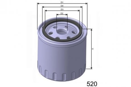 Фільтр масла, Фильтр, Гидравлическая система привода рабочего оборудования MISFAT Z156 (фото 1)