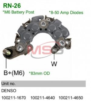 Фото автозапчасти диодный мост MOBILETRON RN-26