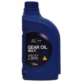 Фото автозапчасти масло трансмиссионное минеральное Hyundai/Kia "Gear Oil Multi 80W-90", 1л MOBIS 02200-00110