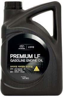 Моторное масло HYUNDAI/KIA PREMIUM LF GASOLINE 5W20 API ILSAC GF-4; SM MOBIS 0510000451