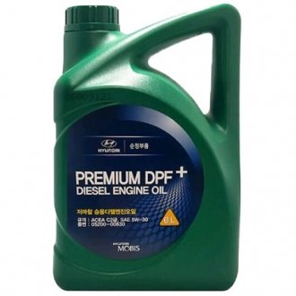Моторное масло HYUNDAI/KIA PREMIUM DPF Diesel + 5W-30 MOBIS 05200-00630