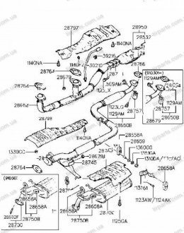 Фото автозапчасти втулка крепления глушителя Elantra 1993-1999 H1 1999-2001 MOBIS 2865921000