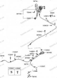 Фото автозапчасти трос стояночн торм r MOBIS 597703L001DS