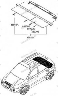 Фото автозапчастини накладка права стійки задніх дверей Sonata 2009-2010 MOBIS 858603S300YDA