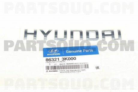 Эмблема крышки багажника Hyundai MOBIS 863213K000